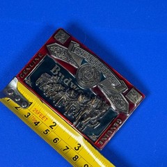VTG Budweiser Clydesdales Belt Buckle Red Enamel Made in USA 820 Genuine