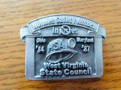 HOLMES ASSOCIATION WEST VIRGINIA STATE COUNCIL SAFETY AWARD BELT BUCKLE