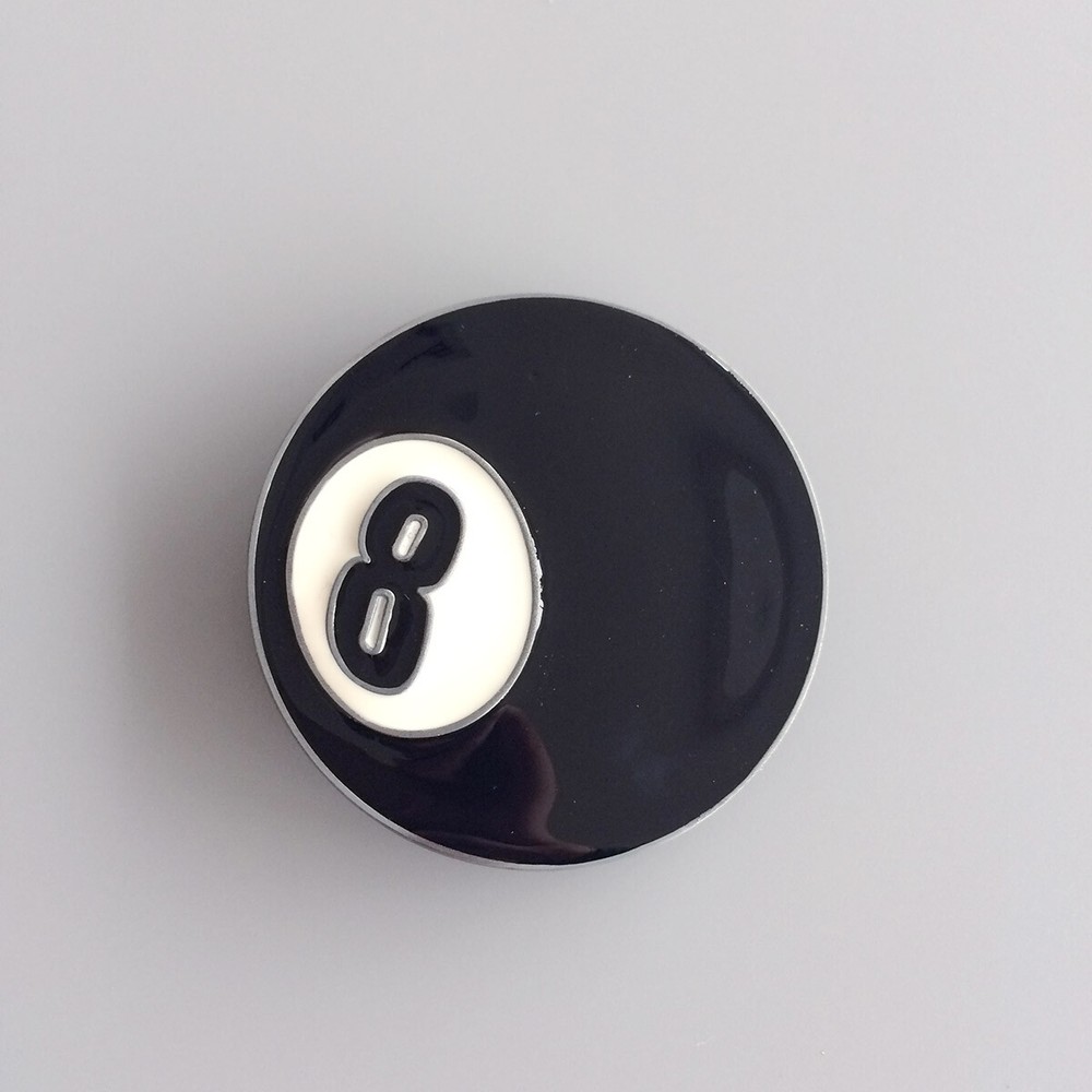 Enamel 8 Pool Ball Belt Buckle Gurtelschnalle Boucle de ceinture