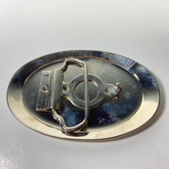 3.5&Prime; x 2.5&Prime; Vintage Train Locomotive Railroad Belt Buckle