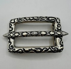 Rectangular Embellished Antique Brass Style Belt Buckle for Leather Belt West