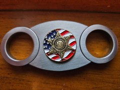 Deputy Sheriff Bucks County Badge Belt Buckle and cigar cutter (Challenge coin)