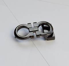 Salvatore Ferragamo black Gancini Belt Buckle For 1.38&Prime; Wide Leather Belts