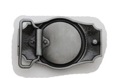 Men Women Western Fashion Belt Buckle Silver Metal Big Turquoise Blue Southern