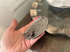 Handmade Silver Moon Face Belt Buckle Smiling Moon Stars Western Style