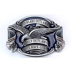 Second Amendment Buckle and Belt Set, Classic American Biker Accessory