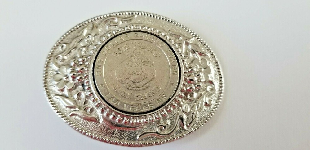 MGM Grand Las Vegas Boyd the Bear One Dollar Gaming Token Belt Buckle