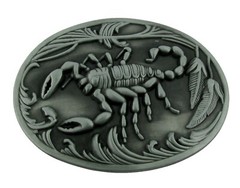 Scorpion Belt Buckle Zodiac Sign Gothic Rodeo USA Cowboy Western Silver Metal TX
