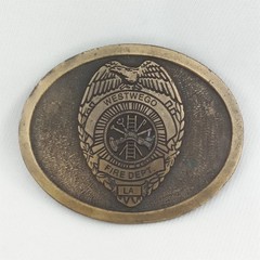 Vintage 1970s Westwego Louisiana Fire Department Belt Buckle