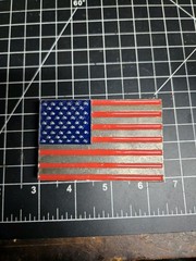 Monster Belt Buckle Mobtown Chicago American Flag Red White & Blue stars stripes