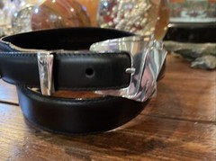 Pat Areias James Reid Dgn Sterling Silver Belt Buckle Set 36-38-1.3/8”-1✅nu