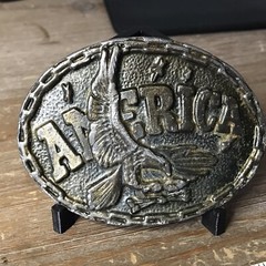 AMERICA WITH EAGLE SCENE belt buckle ~B75~