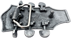 Red Guitar Head Music Enameled Belt Buckle New
