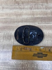 Vintage El Cid – Boeing Totem Logo in Leather and Brass Belt Buckle