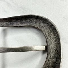 Studded Silver Tone Simple Basic Belt Buckle