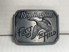 Vintage Remington by Sid Bell First In The Field Canada Goose 1980 Belt Buckle