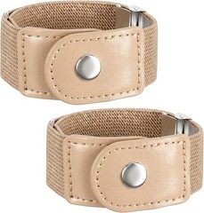 2PCS Men&rsquo;s No Buckle Elastic Belt Adjustable Stretch Belt Loop