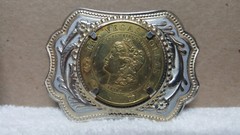 1970 RARE Las Vegas Dollar Cut Out Coin Belt Buckle / NEW !!