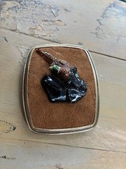3-D Labrador Retriever Ringneck Pheasant Suede Belt Buckle
