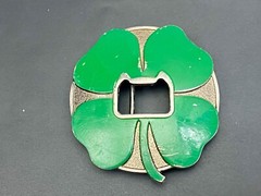 Four Leaf Clover W/ Bottle Opener** Funny Novelty Belt Buckle By Kalan
