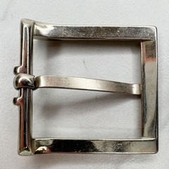 Square Silver Tone Simple Basic Belt Buckle