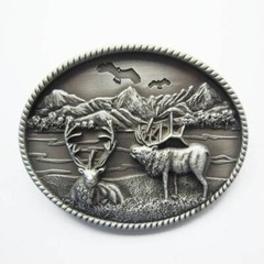 New Original Vintage Deer Wild Life Western Oval Belt Buckle