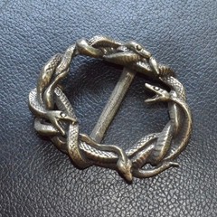 Lost Wax Casting Solid Brass Copper Snake Belt Buckle, For Width 35mm belt