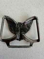 Vtg Belt Buckle Silver Soldered American Eagle Spread Assecorie Fashion Clothing