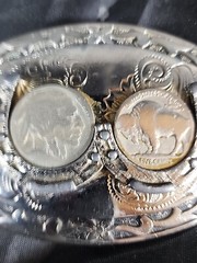 Vintage Copenhagen Western Flair Metal Belt Buckle. 66F