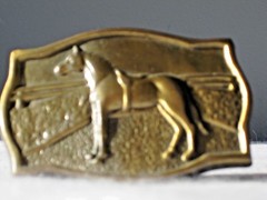 Vintage 1970s USA Horse Sport Riding Metal Belt Buckle Country Cowboy Cowgirl