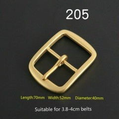 2Pcs Solid Brass Pin Buckle for Men Leather Belt Replacement Strap Accessory