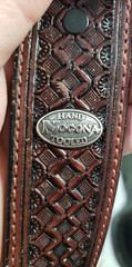 US Airforce Military Belt Buckle Nocona Hand Tooled Leather Belt Gift READ 34