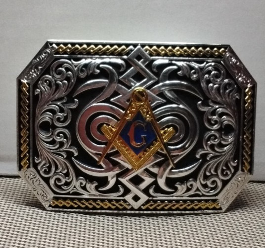 MASONIC Western Cowboy Belt Buckle Hebilla Vaquera MASONICA