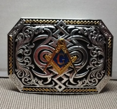 MASONIC Western Cowboy Belt Buckle Hebilla Vaquera MASONICA
