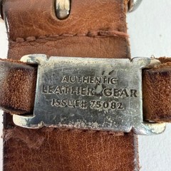 Distressed Genuine Leather Brown Belt Size 40 Silver Tone Buckle