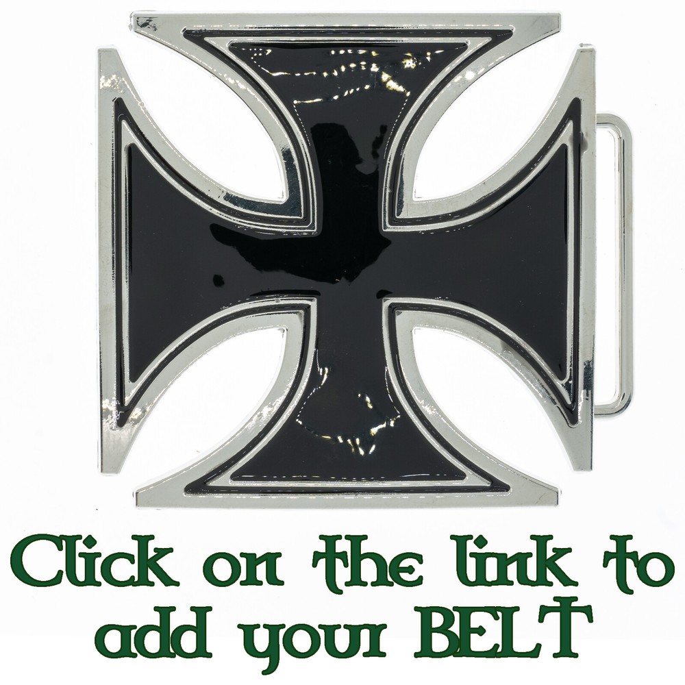 Iron Cross Belt Buckle Rocker Biker Gothic Metal Maltese