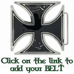 Iron Cross Belt Buckle Rocker Biker Gothic Metal Maltese