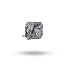 3D Horse Face Racing Jockey Polo Man Belt Buckle 925 Sterling Silver