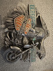 1993 Vtg Harley-Davidson Superglide Freedom Rider Belt Buckle Baron USA Chief