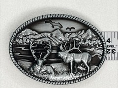 Men’s Silver Deer/Elk Belt Buckle