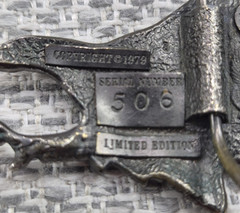 Vintage The Great American Buckle Co Belt Buckle Mens Silver Eagle 1979 Edition