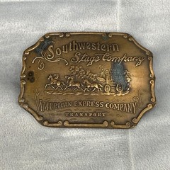 Vintage Belt Buckle Southwestern Stage Company American Express Company