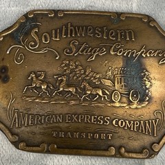 Vintage Belt Buckle Southwestern Stage Company American Express Company