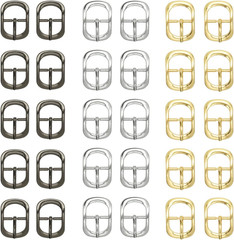 30Pcs Single Prong Buckles, Center Bar Belt Buckles Single Prong Strap Buckles,