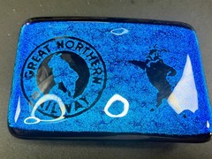 Great Northern Railway Locomotive Train Large Blue RARE Belt Buckle