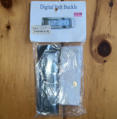 LED Belt buckle Light-Up Programmable Message Metal Battery-Powered – NOS