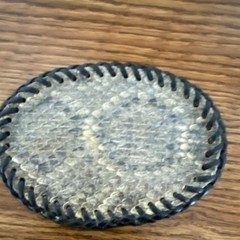 Wild Winds Leathercraft Men&rsquo;s Oval Western Snakeskin Leather Buckle 1.5 in
