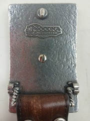 Nocona Silver Tone Western Cross Turquoise Inlay Rectangular Large Belt Buckle
