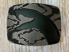 Snake Head On Snake Skin Pattern Chrome Brand Vintage Belt Buckle