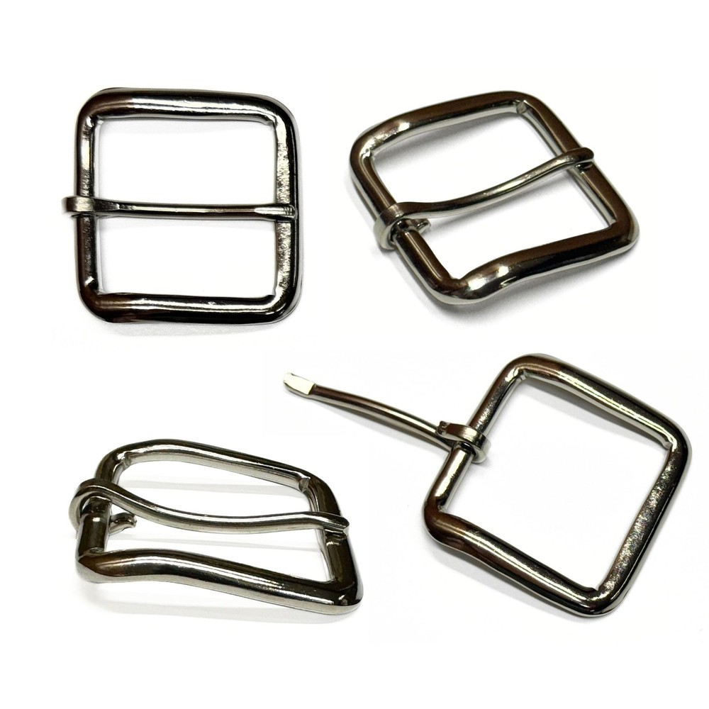 1.5&Prime; Square Nickel Belt Buckles – 12 pack